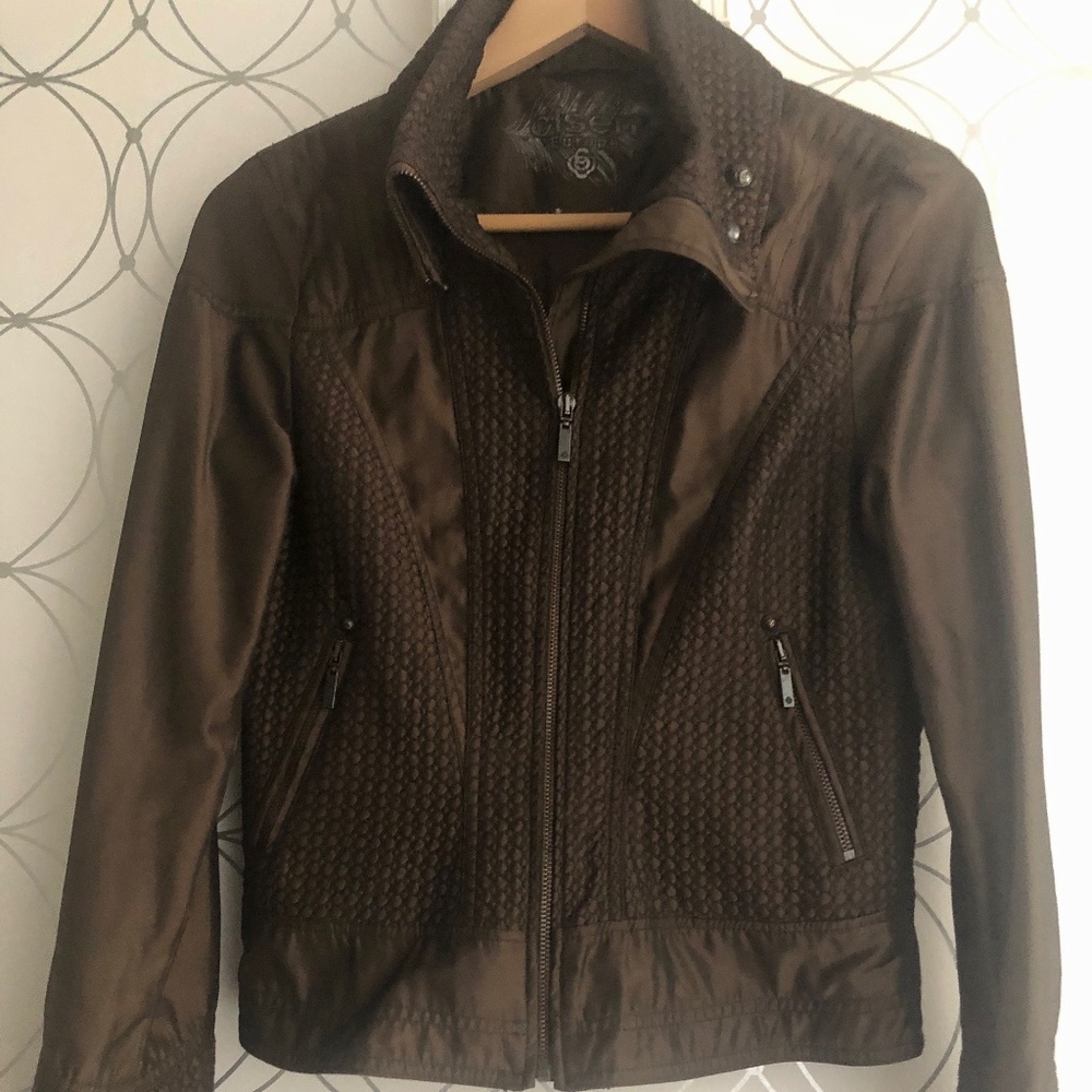 Olsen Brown Jacket with beautiful stitching detail
